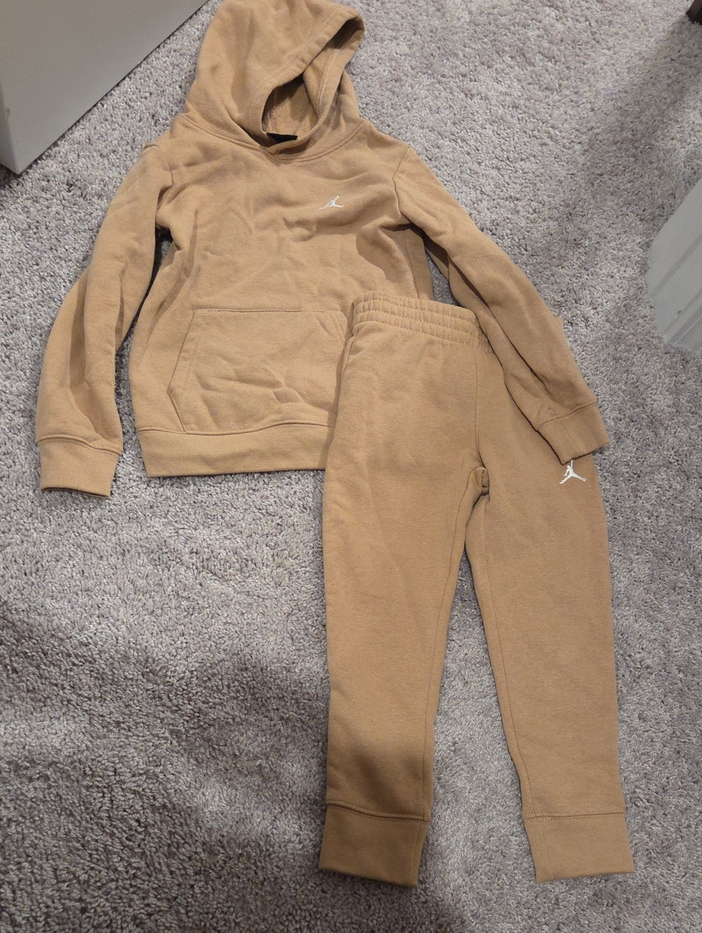 Jordan Kids Tan Hoodie & Jogger Set